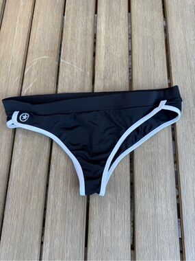 Converse One Star Black White Trim Bikini Bottoms Women's Small Swim Bottom